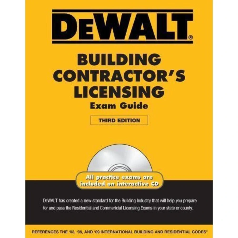 DEWALT Building Contractor's Licensing Exam Guide Paperback, New, 2011, 3rd Ed.